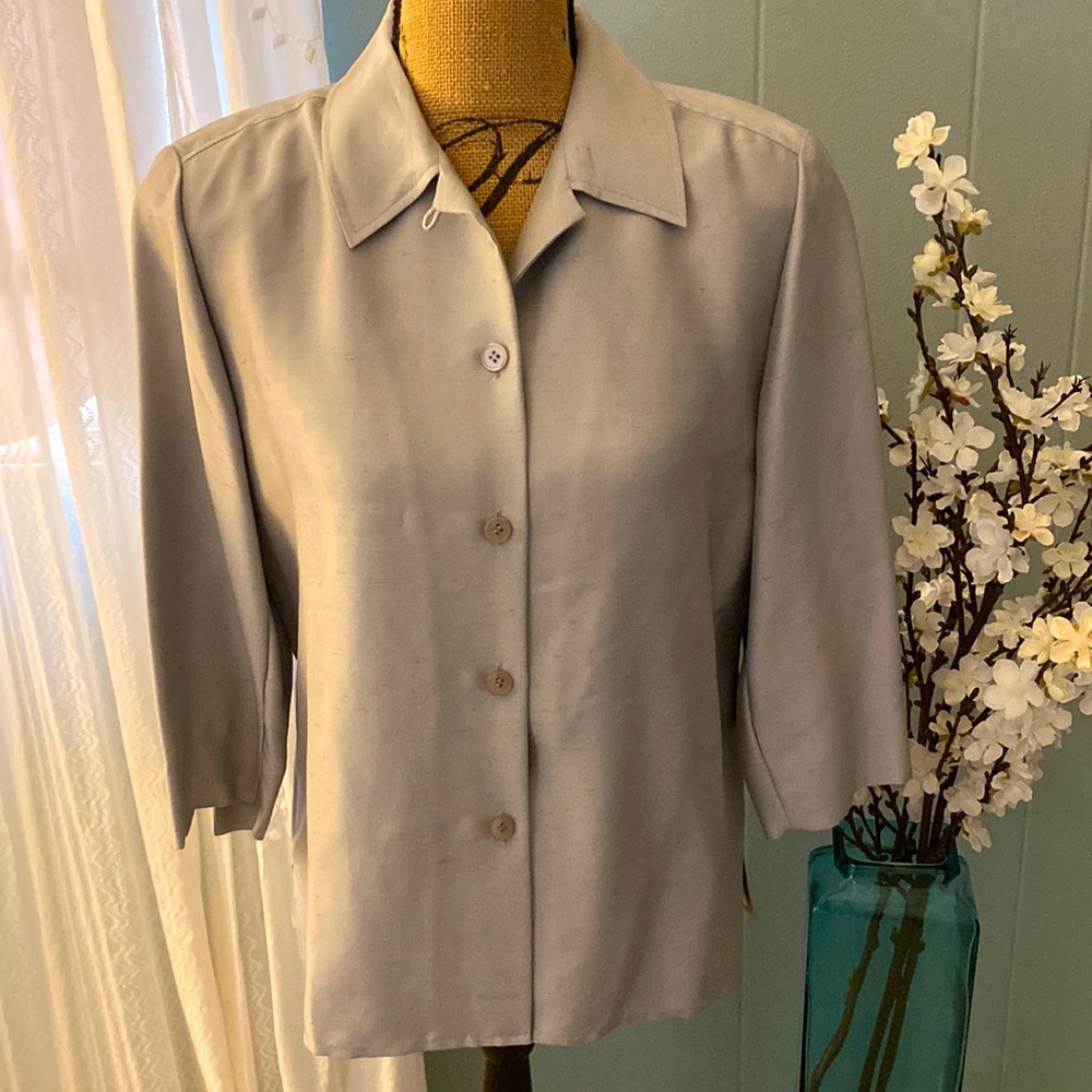 Vintage 90's Josephine Chaus Collection Blouse/Jacket 100% Silk